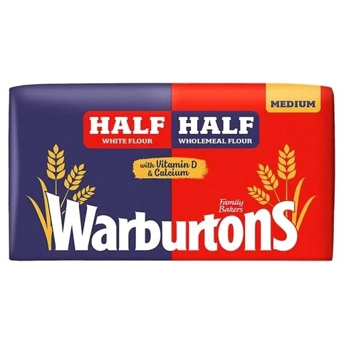 Warburtons Half & Half Medium 800g
