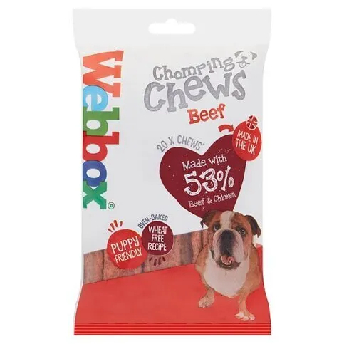 Webbox Chomping Chews Beef 20 Pack 200g