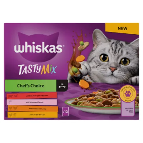 Whiskas Tasty Mix Chef's Choice in Gravy 12 x 85g (1.02kg) - Cat Food