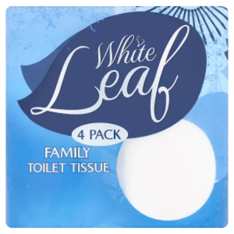 White Leaf Toilet Tissue 4 Roll 4's