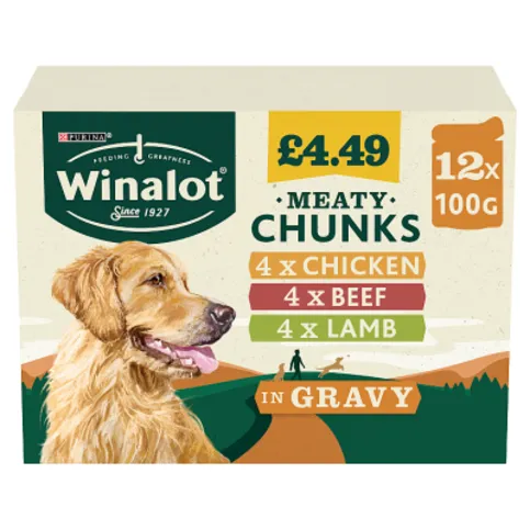 Winalot Meaty Chunks in Gravy 12 x 100g