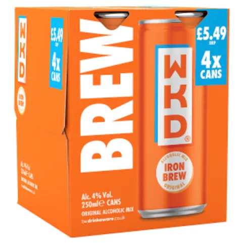 WKD Alcoholic Mix Iron Brew Original 4 x 275ml