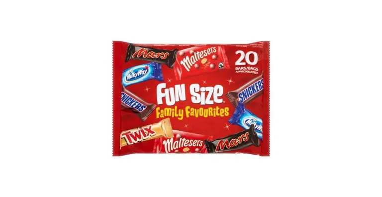 Mars, Snickers, Twix, Maltesers & Milky Way Funsize Milk Chocolate Bars 20 packs