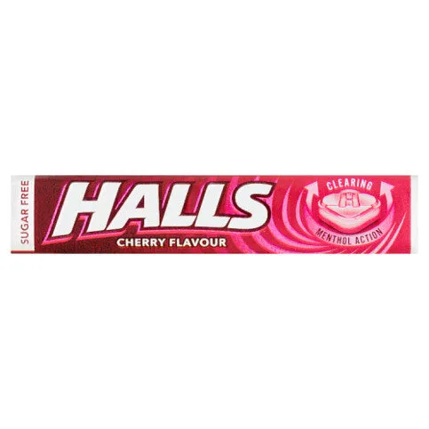 Halls Cherry Sugar Free Lozenges Roll 32g