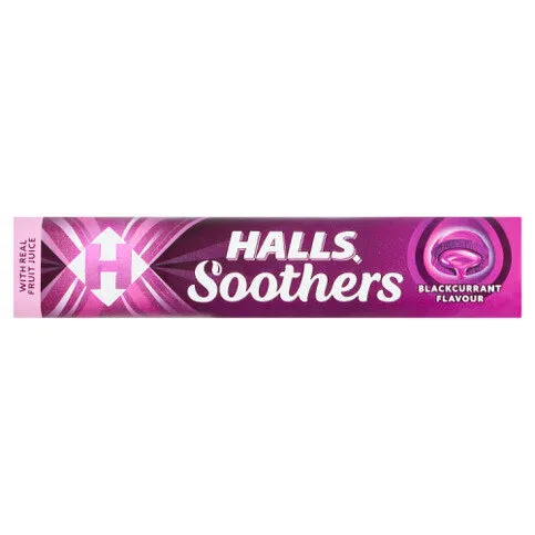 Halls Soothers Blackcurrant Lozenges Roll 45g