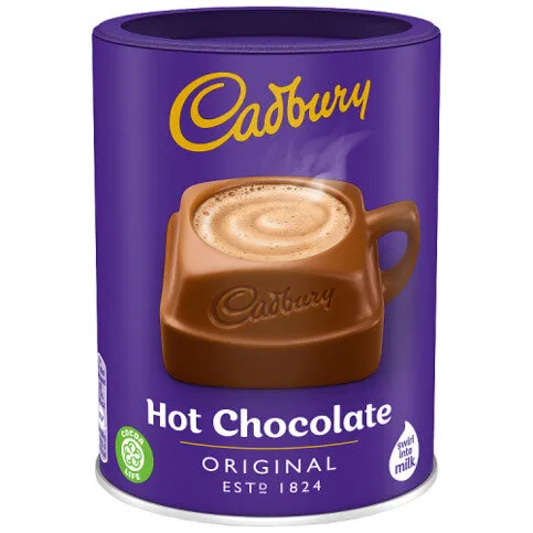 Cadbury Drinking Hot Chocolate Cocoa Powder Tin 250g