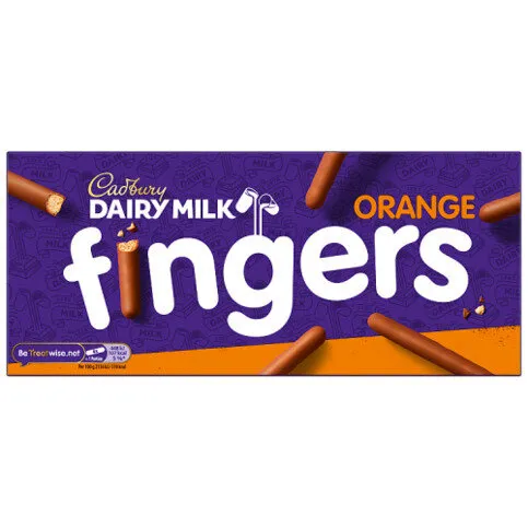 Cadbury Dairy Milk Fingers Orange Flavour Biscuits 114g