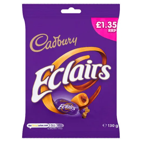 Cadbury Eclairs Chocolate Sweets Bag 130g