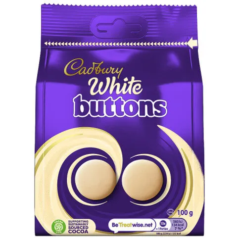 Cadbury Buttons White Chocolate 100g