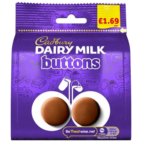 Cadbury Dairy Milk Chocolate Buttons Bag 85g
