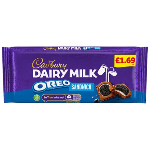 Cadbury Dairy Milk Oreo Chocolate Bar 96g