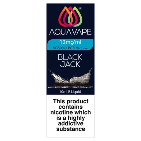 Aqua Vape Black Jack E-Liquid 12mg 10ml