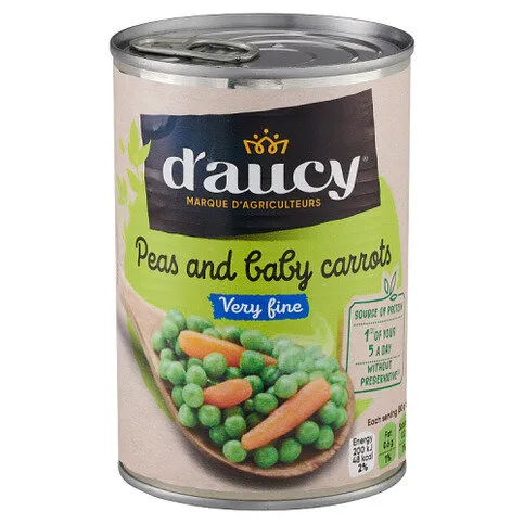 D'Aucy Very Fine Peas and Baby Carrots 400g