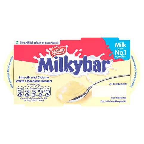 Milkybar White Chocolate Dessert 2 x 70g