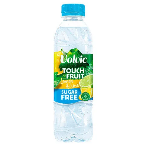 Volvic Touch of Fruit Sugar Free Lemon & Lime Natural Flavoured Water 500ml