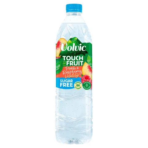 Volvic Touch of Fruit Sugar Free Peach & Raspberry Natural Flavoured Water 1.5L