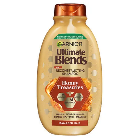 Garnier Ultimate Blends Honey Treasures Shampoo, AML Acacia + Manuka + Lavender, 400ml