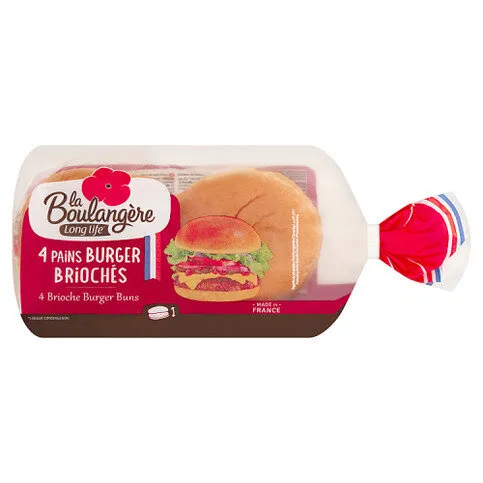 La Boulangre 4 Brioche Burger Buns 200g