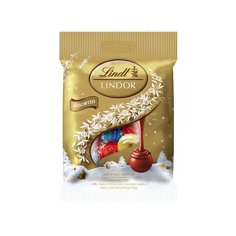LINDT LINDOR MINI TRUFFLES ASSTD 80G