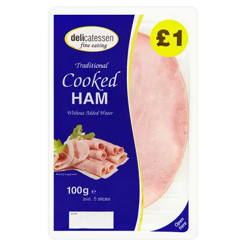 Delicatessen Fine Eating Cooked Ham 100g