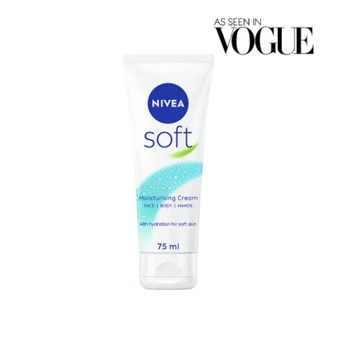 NIVEA Soft Moisturiser Face Body & Hands 75ML