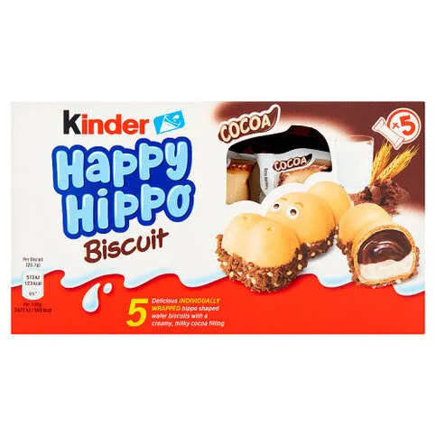 Kinder Happy Hippo Chocolate Cream Biscuits Multipack 5 x 20.7g (103g)