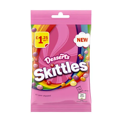 Skittles Vegan Sweets Dessert Flavoured Treat Bag £1.25 PMP 125g