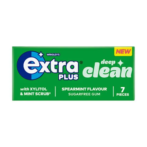 Extra Plus Deep Clean Sugarfree Chewing Gum 7 Pieces