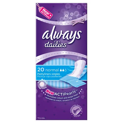 ALWAYS DAILIES LINERS REG DEO 20'S