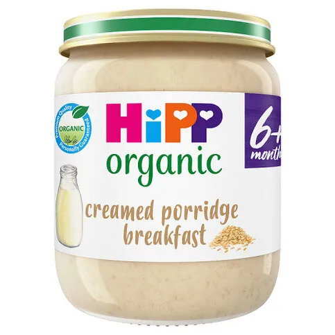 HiPP Organic Creamed Porridge Breakfast Baby Food Jar 6+ Months 125g
