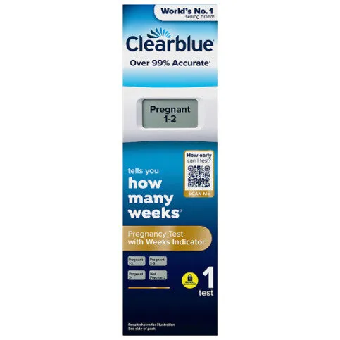 Clearblue Pregnancy Test Digital with Weeks Indicator, 1 Digital Test
