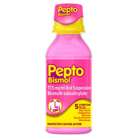 Pepto-Bismol For Nausea, Heartburn, Indigestion, Upset Stomach and Diarrhoea, 5 Symptom Relief 240ml