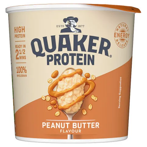 Quaker Oats High Protein Peanut Butter Porridge Pot 58g