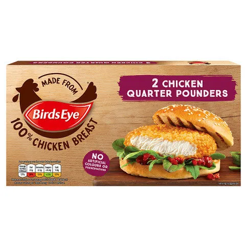Birds Eye 2 Chicken Quarter Pounders 227g
