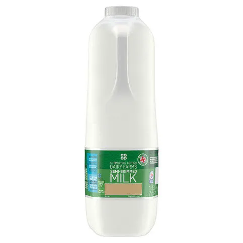 Co-op Semi-Skimmed Milk 2 Pints/1.136L
