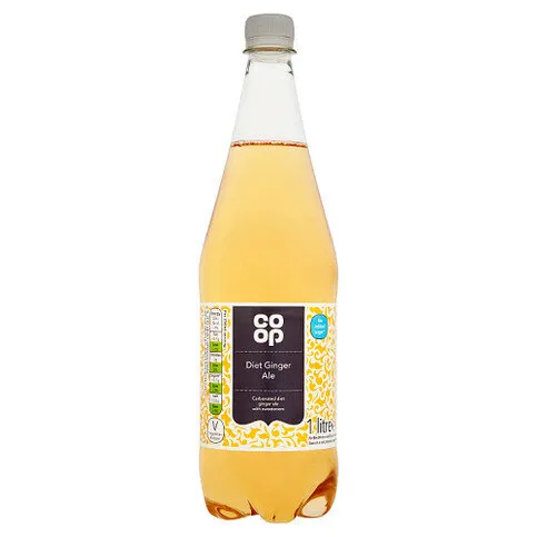 Co Op Carbonated Diet Ginger Ale with Sweeteners 1L
