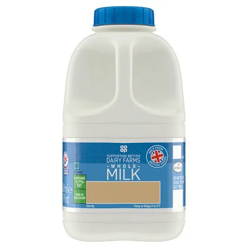 Co-op Whole Milk 1 Pint/568ml