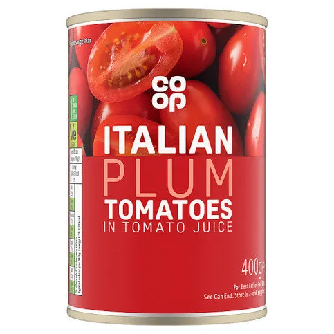 Co-op Italian Plum Tomatoes in Tomato Juice 400g