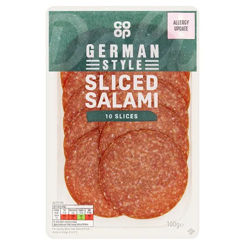 Co-op 10 German Style Sliced Salami 100g