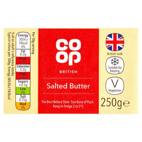 Co-op British Salted Butter 250g