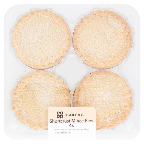 Co-op Bakery Shortcrust Mince Pies 4s