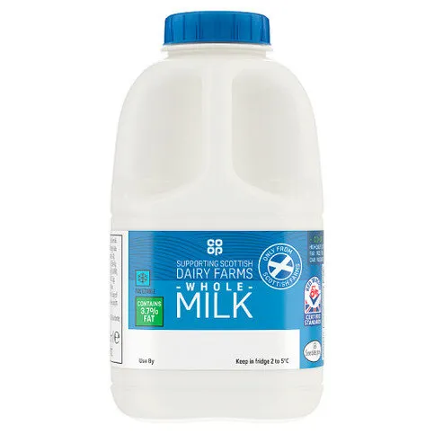 Co-op Whole Milk 1 Pint/568ml