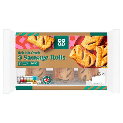 Co-op 6 Sausage Rolls 330g