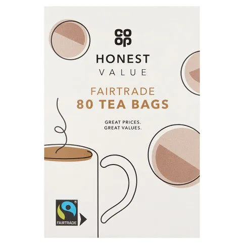 Co-op Honest Value Fairtrade 80 Tea Bags 200g