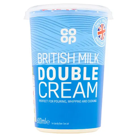 Co-op British Milk Double Cream 600ml