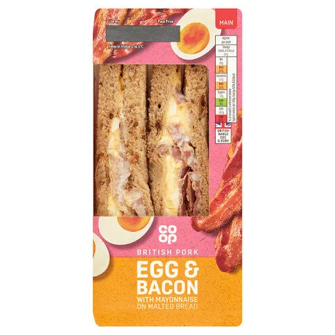 Co-op Egg & Bacon Sandwich