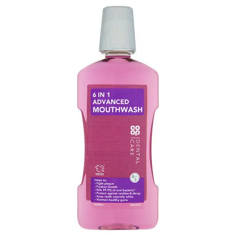 Co-op Dental Care 6 in 1 Advanced Mouthwash 500ml