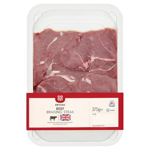 Co-op British Fresh Beef Braising Steak 375g