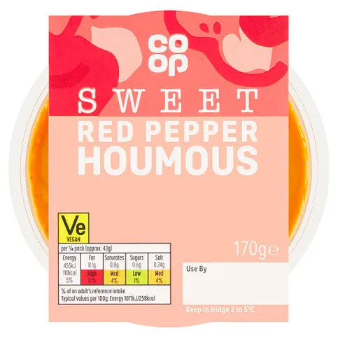 Co-op Sweet Red Pepper Houmous 170g