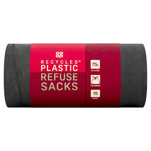 Co-op 15 Tie Handle 75 Litre Refuse Sacks